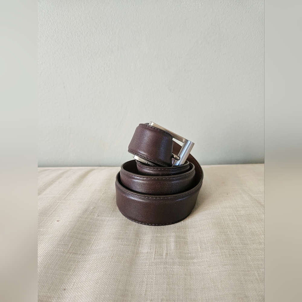 Allen Edmonds Wide Basic Brown Leather Belt Size 32